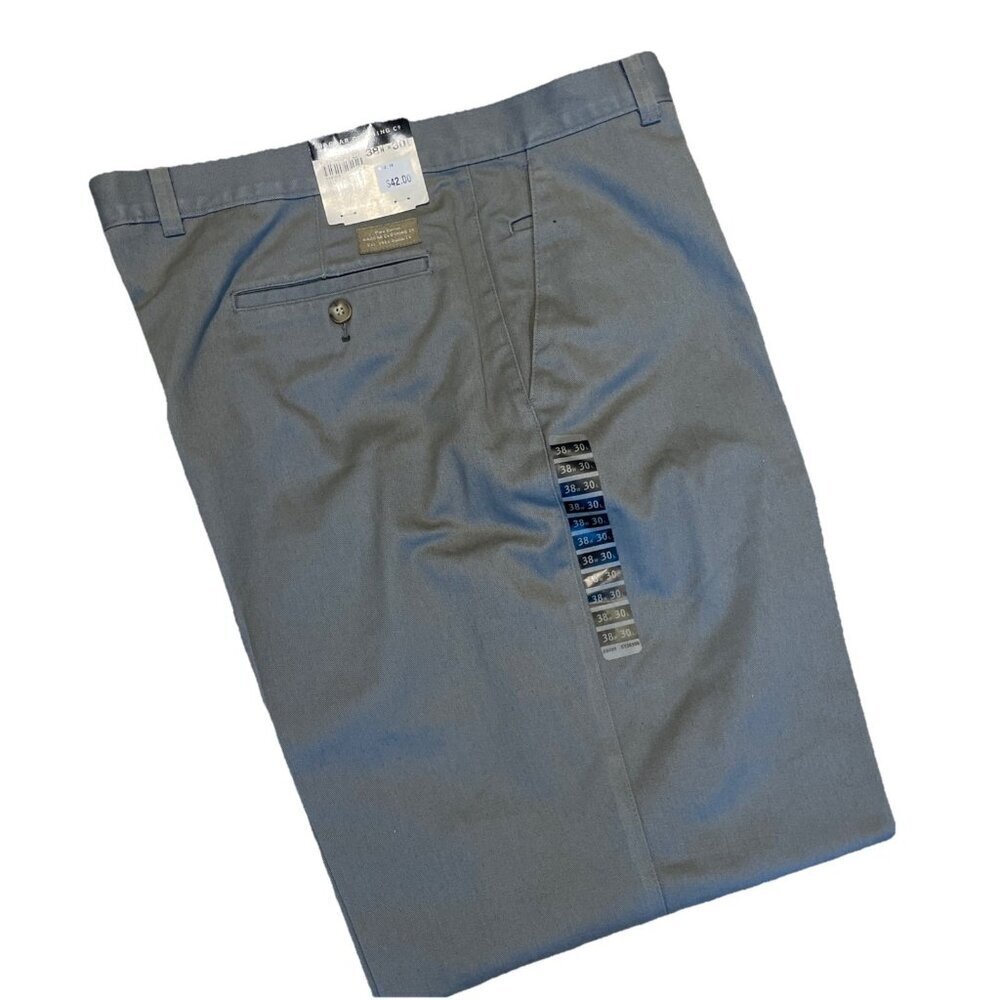 Vintage Haggar Flat Front Chinos Khakis Men’s 38X30 Brown 100% Cotton Classic